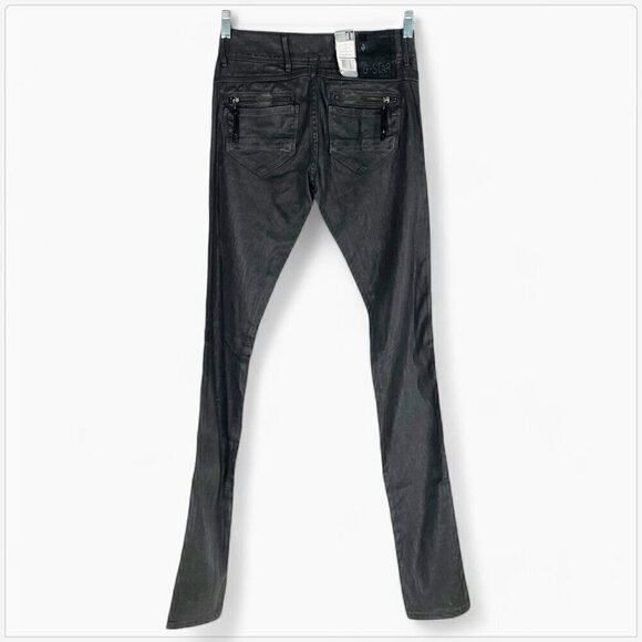 G-Star Jeans Fender Skinny Concrete Wash Gray Coated Wax Stretch NWT New Size 25 - Picture 4 of 7